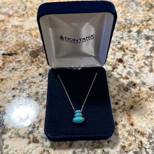 NWT Montana Silversmiths NC-Illusion Turquoise Necklace